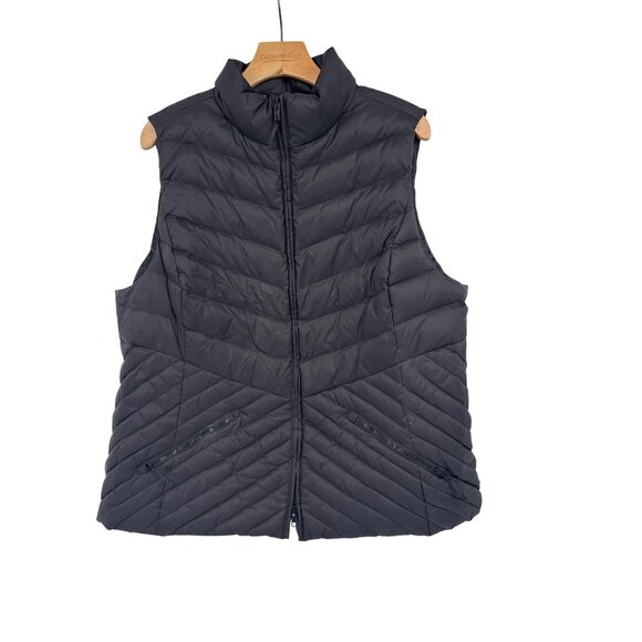 Talbots Jackets & Blazers - Talbots Womens Black Puffer Vest size XL Down-Filled  Full Zip Zippered Pockets